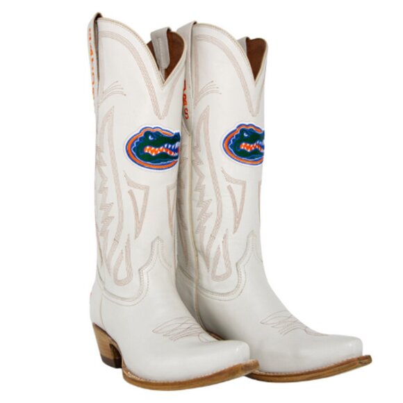 Size 8 UF GameDay Boots Carrie Ivory Western Boot Florida Gators NWT - Picture 1 of 13